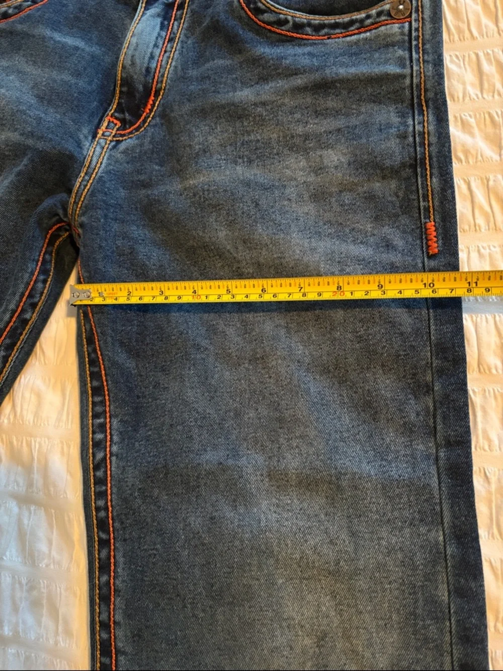 True Religion Blue Denim Jeans with Red Label Accents - Picture 12 of 15